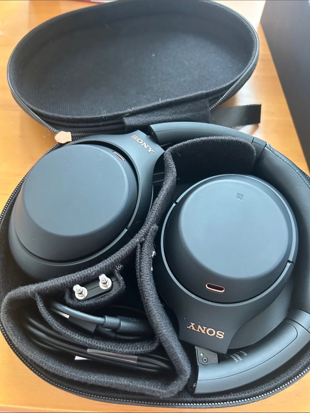 Sony Over-Ear Wireless Headphones in Black with Carrying Case